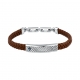 LEATHER BR SS BU REC LEATHER BN 19+3.5CM