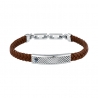 LEATHER BR SS BU REC LEATHER BN 19+3.5CM