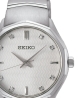 Ladies Cuarzo 8 Diamantes esfera blanca