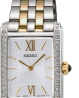 Ladies Cuarzo Dorado esf rectangular