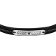 LEATHER BR SS BLK REC LEATHER BLK 19+3CM