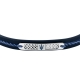 LEATHER BR SS BLU REC LEATHER BLK 19+3CM