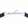 LEATHER BR SS BLU REC LEATHER BLK 19+3CM
