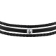 LEATHER BR SS BLK REC LEATHER BLK 19+3CM
