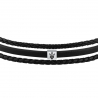 LEATHER BR SS BLK REC LEATHER BLK 19+3CM