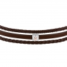 LEATHER BR SS RG REC LEATHER BRN 19+3CM