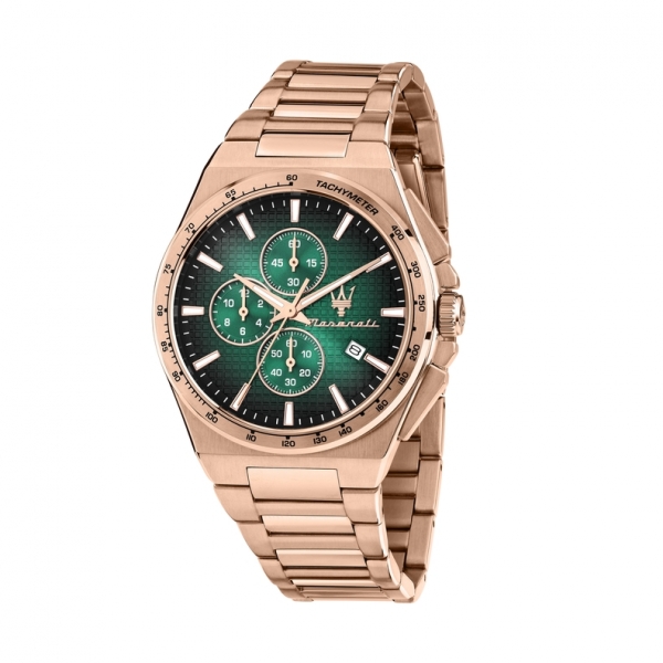 VELOCITÀ SLIM 41MM CHR GREEN DIA RG BR