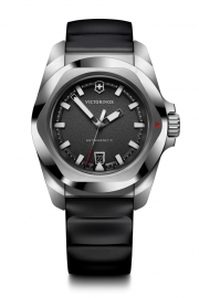RELOJ INOX 41MM BLACK DIAL BLACK RUBBER
