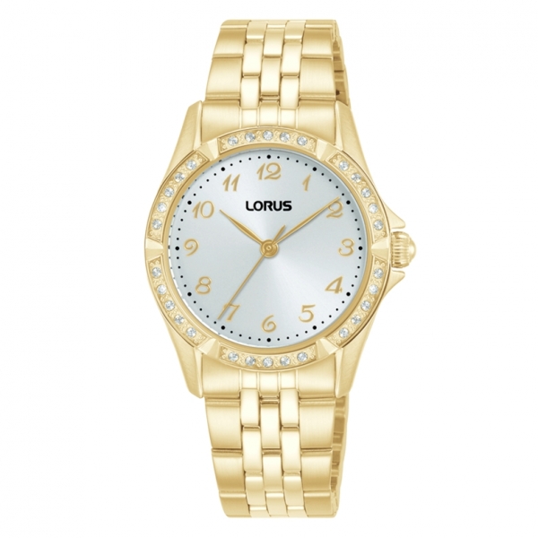 Mujer Classic 3 Agujas Brazalete Dorado