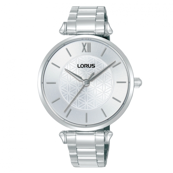 Mujer Classic Esfera Plata Texturizada
