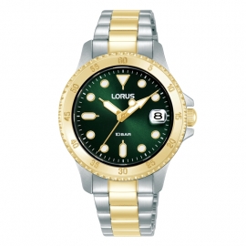 RELOJ Mujer Sport Esf. Verde Brazalete Bicolor