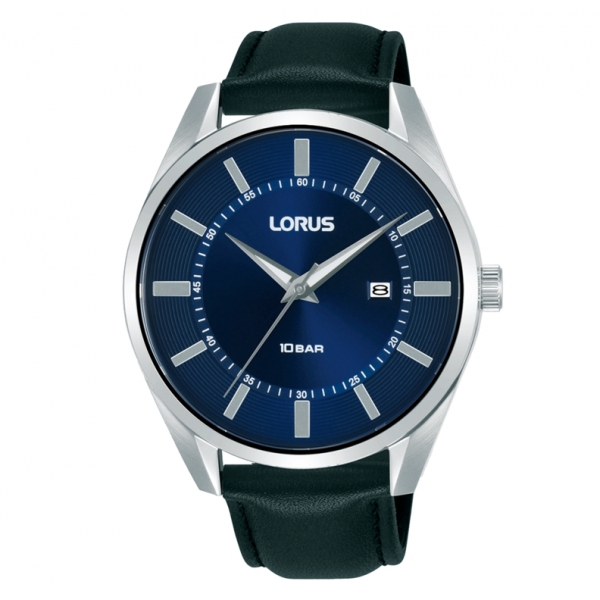 Hombre Sport Esfera Azul Correa Piel