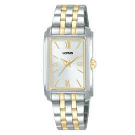 RELOJ Mujer Classic Rectangular Braz. Bicolor