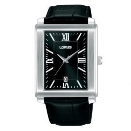 RELOJ Hombre Classic Rect. Correa Piel Negra
