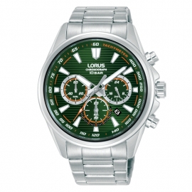 RELOJ Hombre Sport Crono Esf. Verde-Naranja
