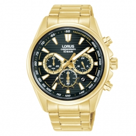 RELOJ Hombre Sport Crono Esf. Negra-Dorada