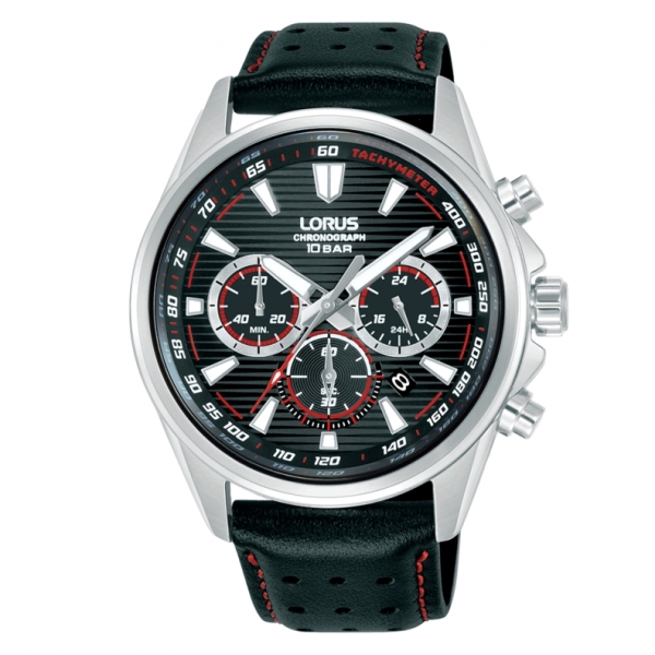 Hombre Sport Crono Esf Negra-Roja Piel