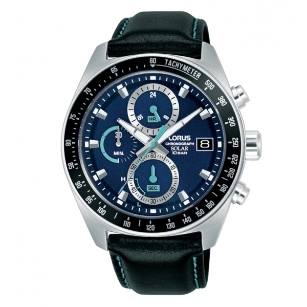 Hombre Cronógrafo 43mm Correa Negra