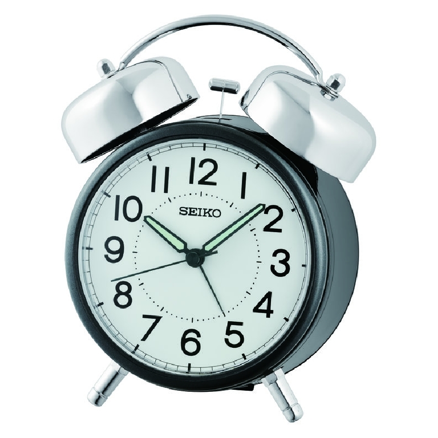 Seiko DESPERTADOR ESTáNDAR NEGRO QHK063K - Vista frontal