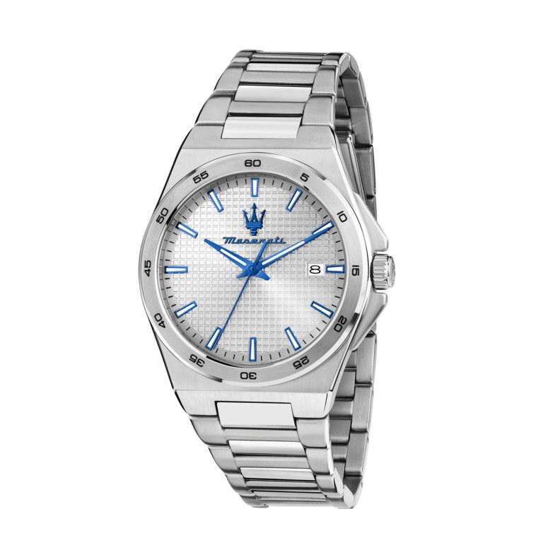 Maserati VELOCITÀ SLIM 40MM 3H WHI SIL DIAL SS BR R8853153006 - Vista frontal