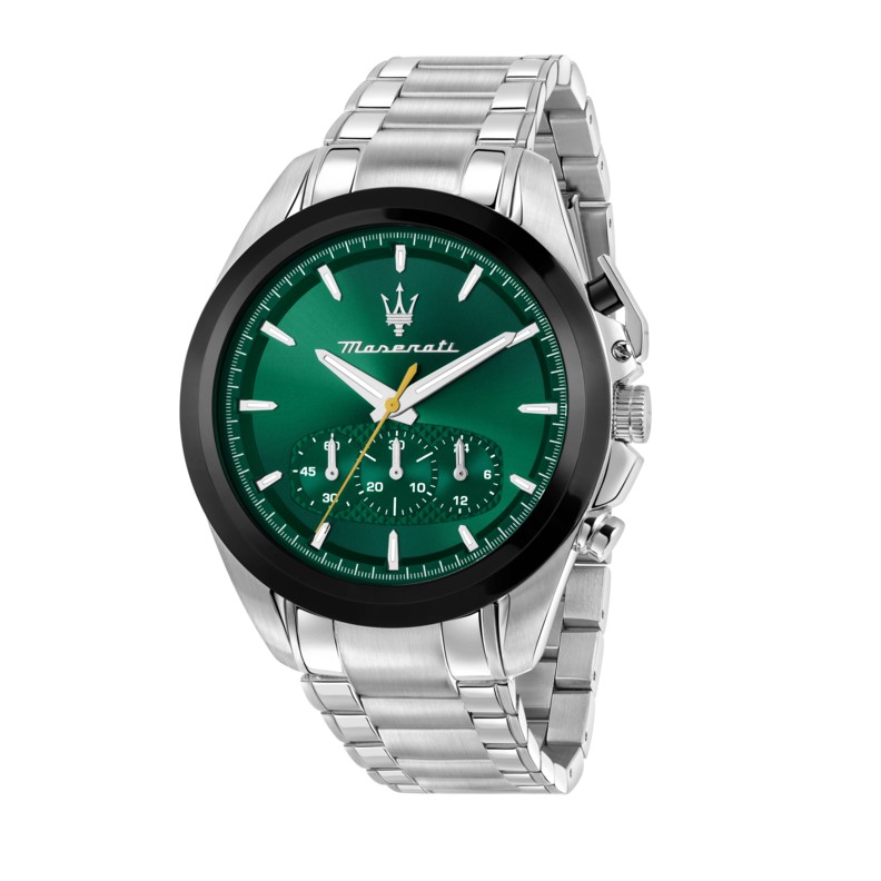 Maserati TRAGUARDO 43MM CHR GREEN DIAL SS BR R8873612065 - Vista frontal