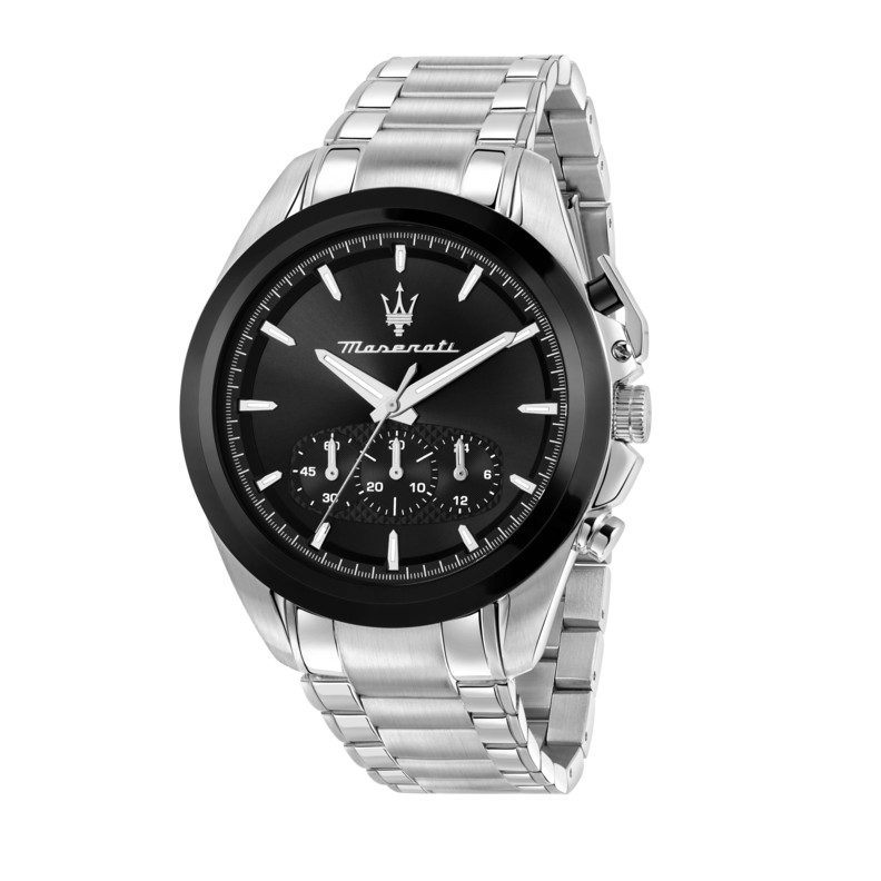 Maserati TRAGUARDO 43MM CHR BLACK DIAL SS BR R8873612066 - Vista frontal