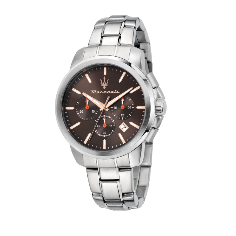 Maserati SUCCESSO 42MM CHR BROWN DIAL SS BR R8873621050 - Vista frontal