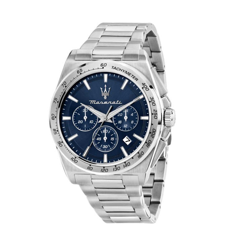 MASERATI VELOCIT? 43MM CHR BLUE DIAL SS BR R8873652014