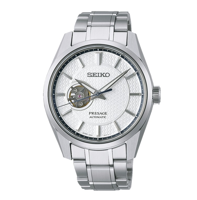 Seiko PRESAGE SHARP EDGED SERIES SKELETON SPB309J1 - Vista frontal
