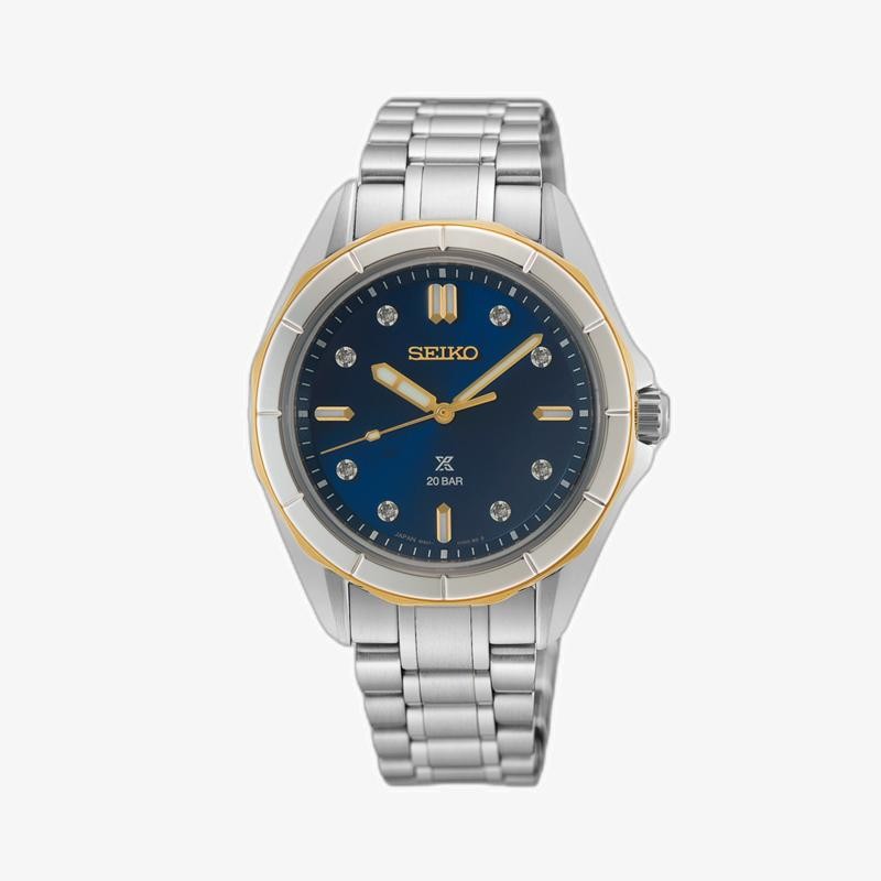 Seiko PROSPEX SEA MUJER ESF AZUL 8 DIAMANTES SUR620J1 - Vista frontal