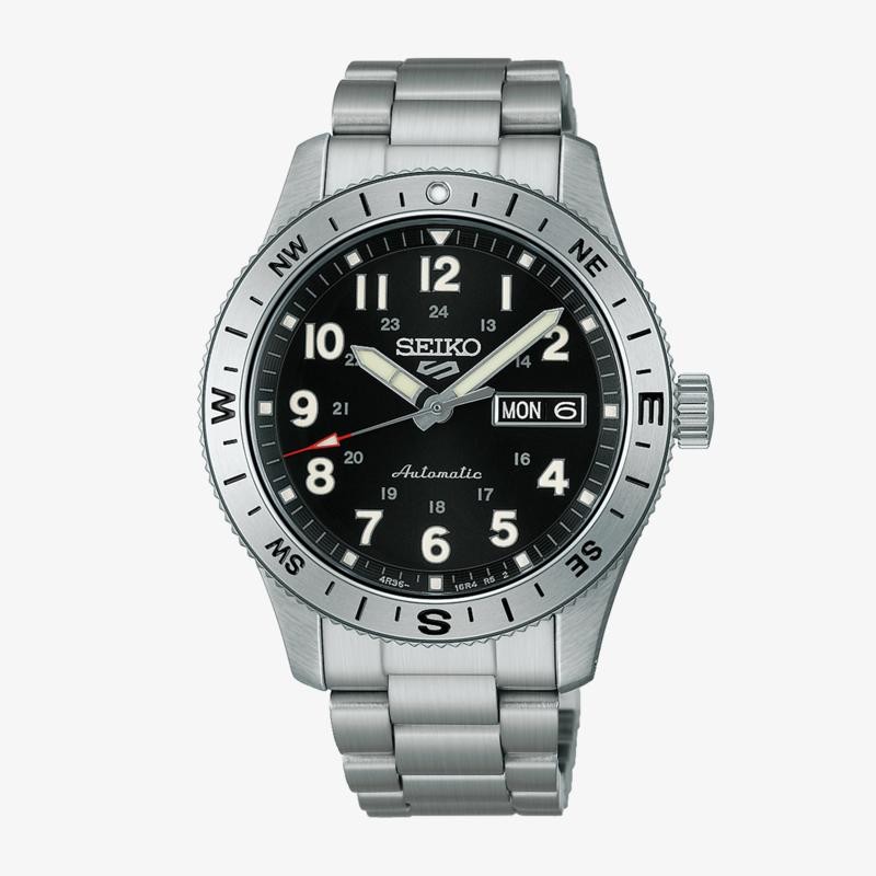 Seiko 5 SPORTS FIELD 41 MM ACERO ESFERA NEGRA HDB006K1 - Vista frontal
