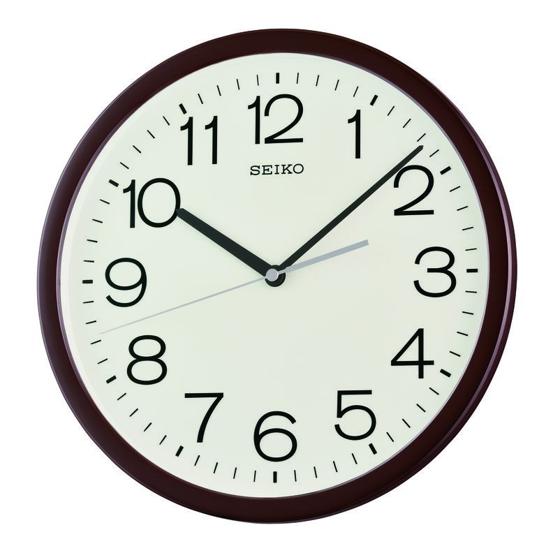 Seiko RELOJ PARED MARCO MARRóN QXA847B - Vista frontal
