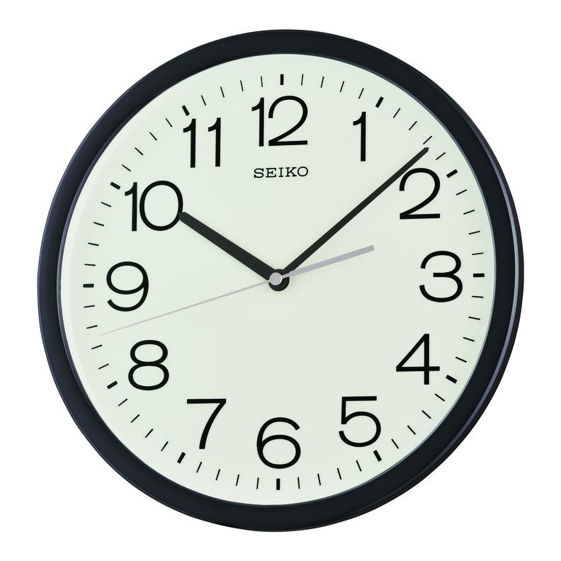 Seiko RELOJ PARED MARCO NEGRO QXA847K - Vista frontal