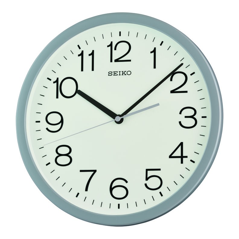 Seiko RELOJ PARED MARCO GRIS QXA847N - Vista frontal