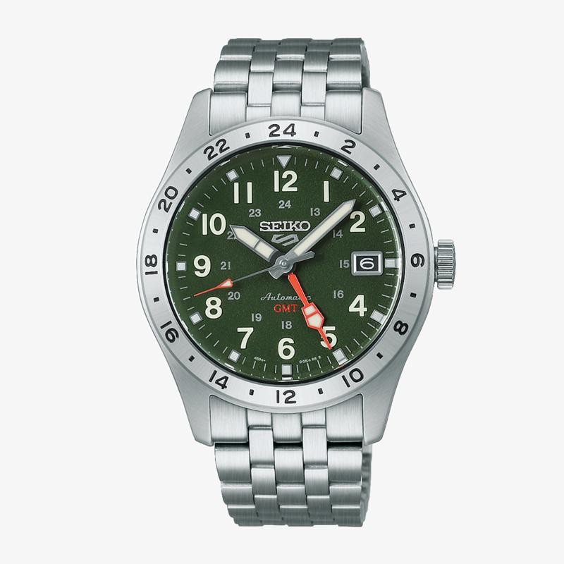 Seiko 5 SPORTS FIELD GMT ESFERA CAQUI HDB001K1 - Vista frontal
