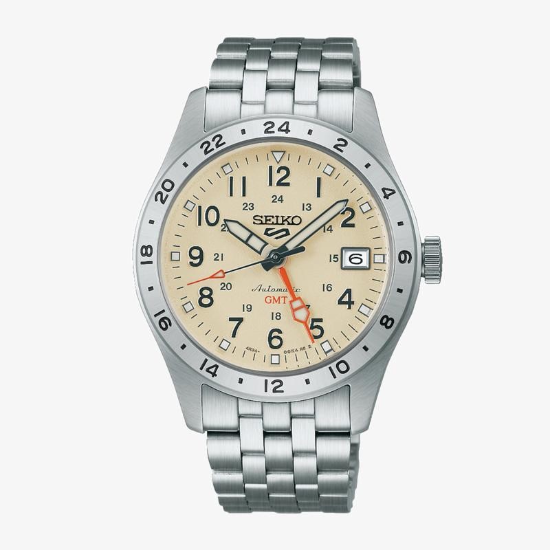 Seiko 5 SPORTS FIELD GMT ESFERA CREMA HDB002K1 - Vista frontal