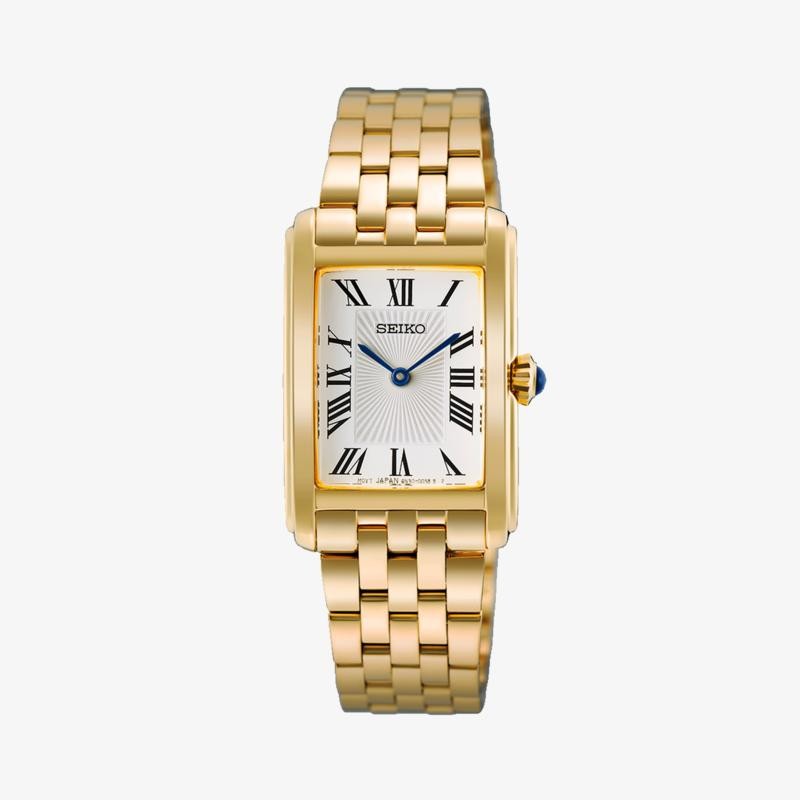 Seiko LADIES RECTANGULAR NúM. ROMANOS DORADO HGG001P1 - Vista frontal
