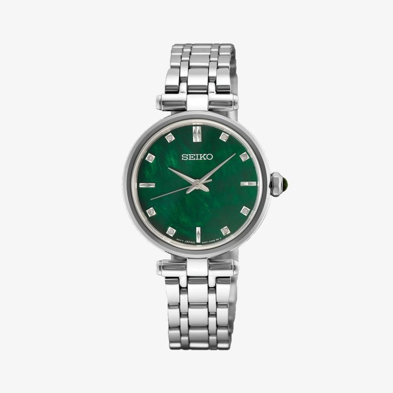 Seiko LADIES 3 AGUJAS NáCAR-DIAMANTES VERDE HGH006P1 - Vista frontal
