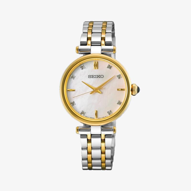 Seiko LADIES 3 AGUJAS NáCAR-DIAMANTES BICOLOR HGH007P1 - Vista frontal