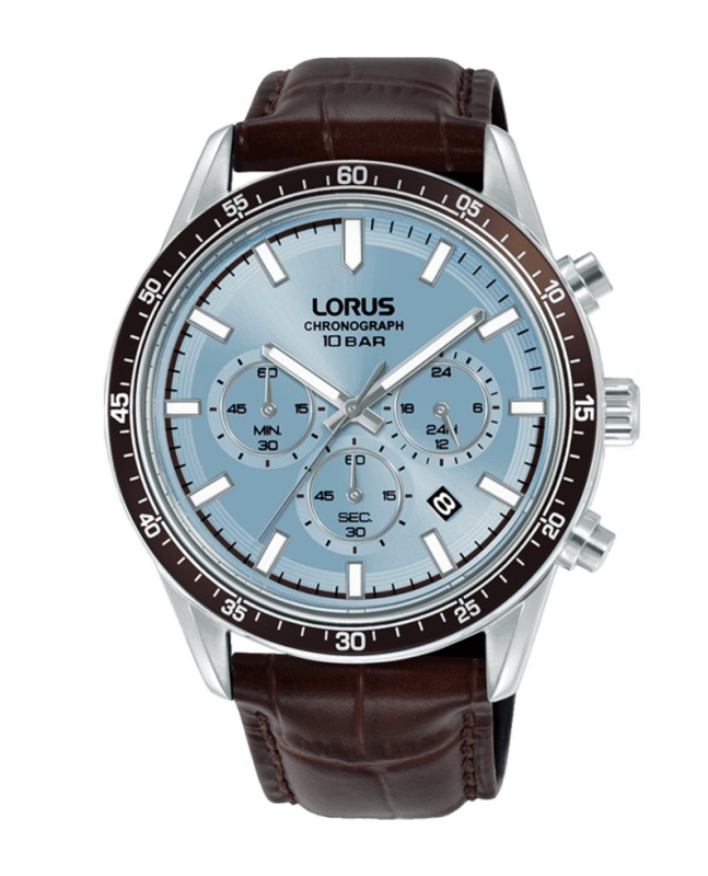 Lorus HOMBRE CRONO CORREA PIEL ESF. AZUL CIELO RT351LX9 - Vista frontal
