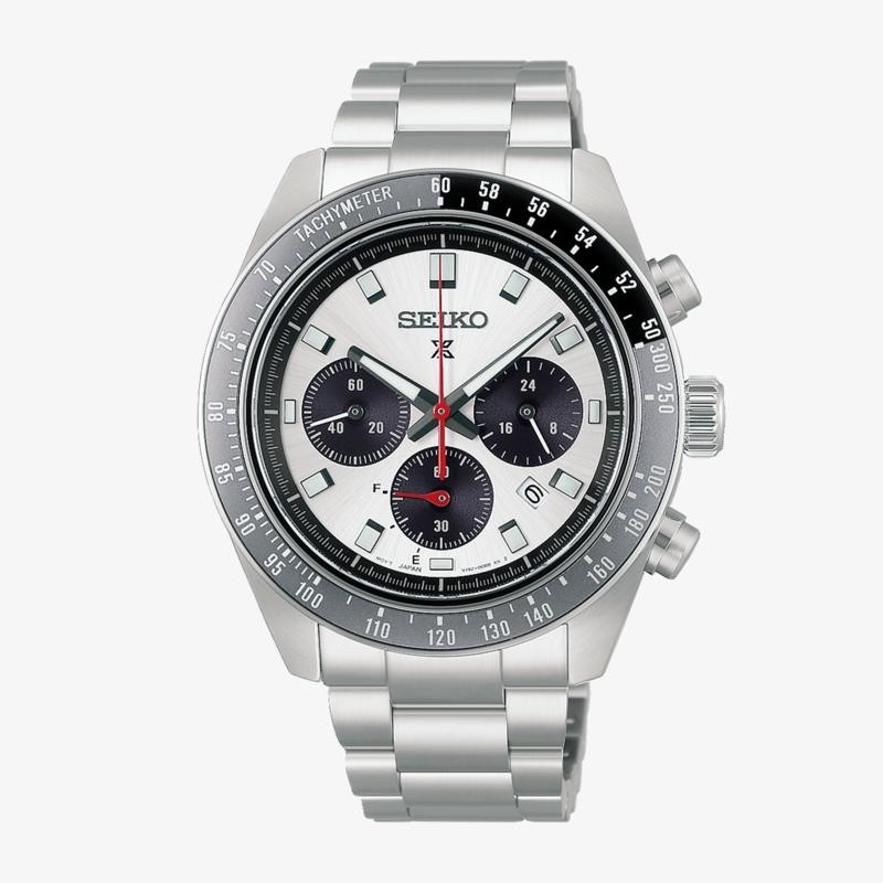 Seiko PROSPEX SPEEDTIMER CRONO. SOLAR PLATEADO HBJ001P1 - Vista frontal