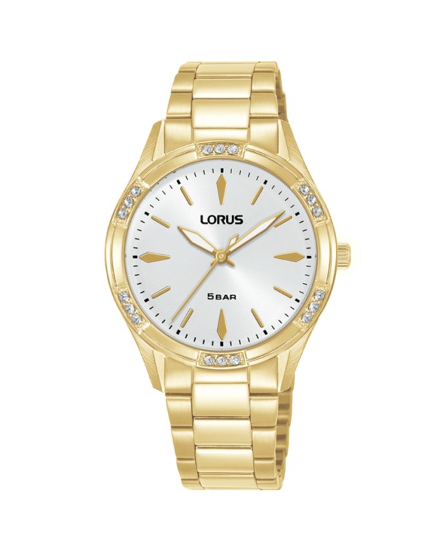 Lorus MUJER BRAZ. DORADO CRISTALES BISEL RG202ZX9 - Vista frontal