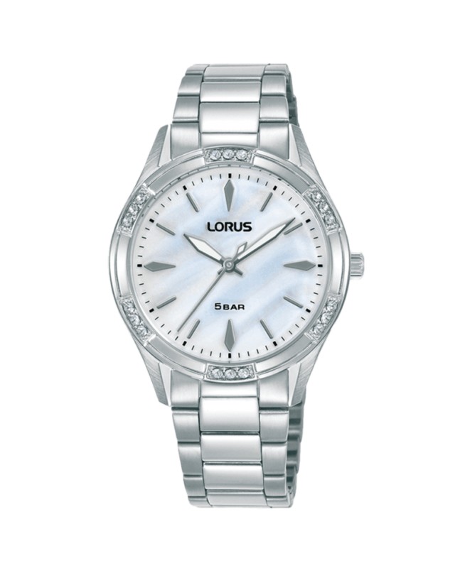 Lorus MUJER ESFERA NACAR CRISTALES BISEL RG203ZX9 - Vista frontal