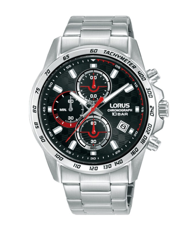Lorus HOMBRE CRONóGRAFO DEPORTIVO NEGRO RM305KX9 - Vista frontal