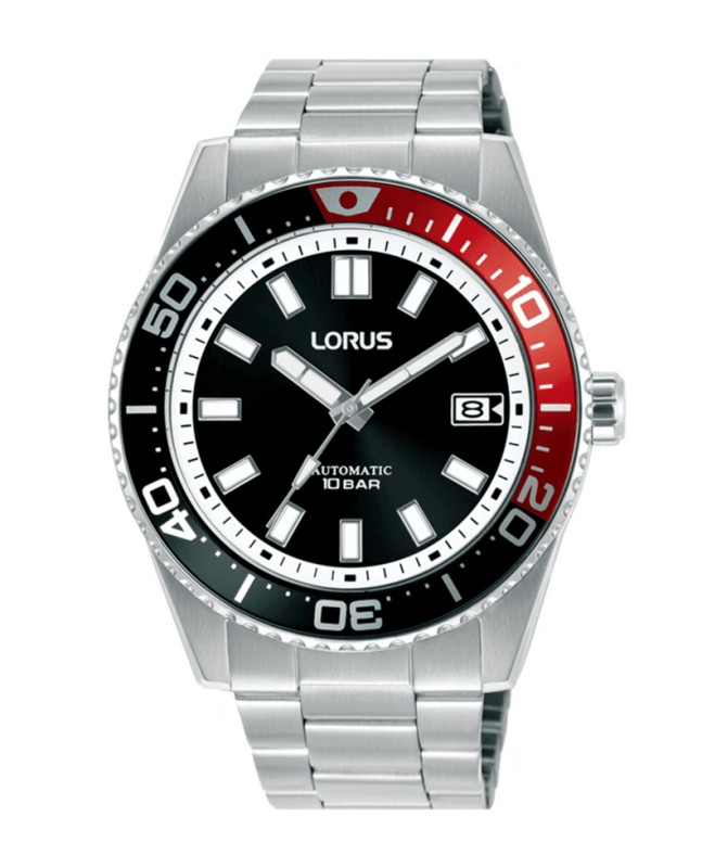 Lorus SPORTS AUTOMATIC BISEL BICOLOR BLACK-RED RU421AX9 - Vista frontal