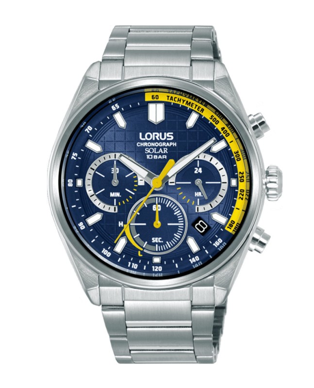 Lorus HOMBRE CRONóGRAFO SOLAR AZUL-AMARILLO RZ533AX9 - Vista frontal