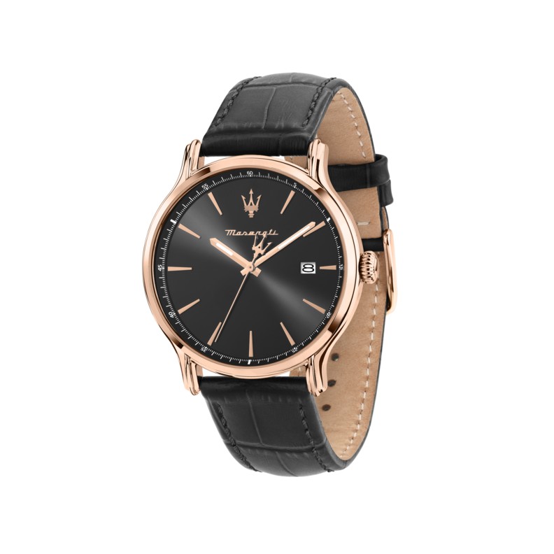 Maserati EPOCA SLIM 40MM 3H BLK D BLK ST R8851118019 - Vista frontal