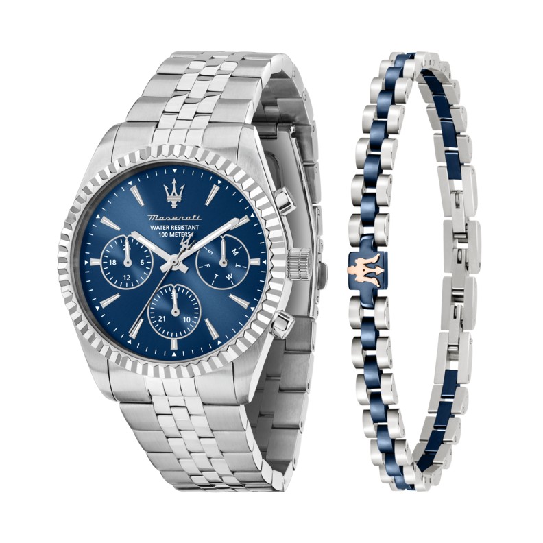 Maserati COMPETIZIONE 41MM MUL BLU D SS BR+JEW R8853100048 - Vista frontal