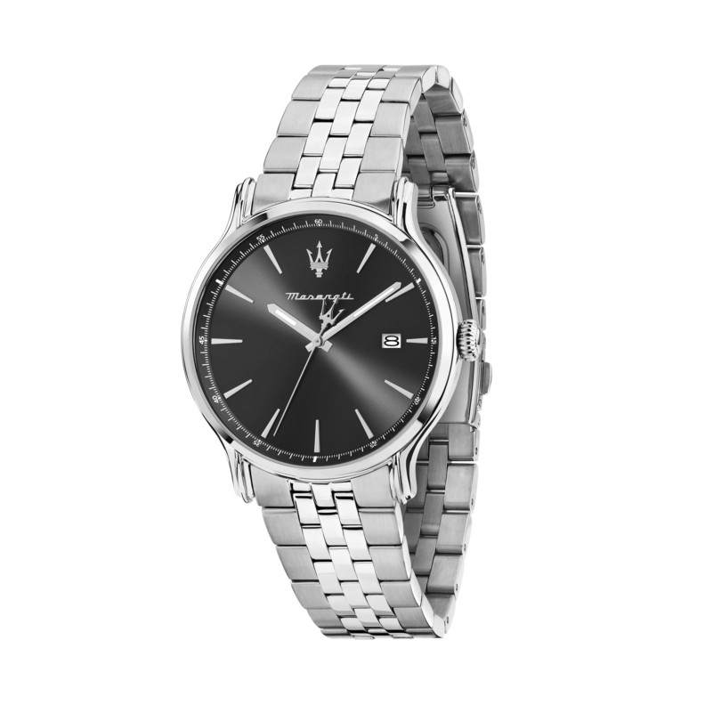 Maserati EPOCA SLIM 40MM 3H BLK DIA SS BR R8853118030 - Vista frontal