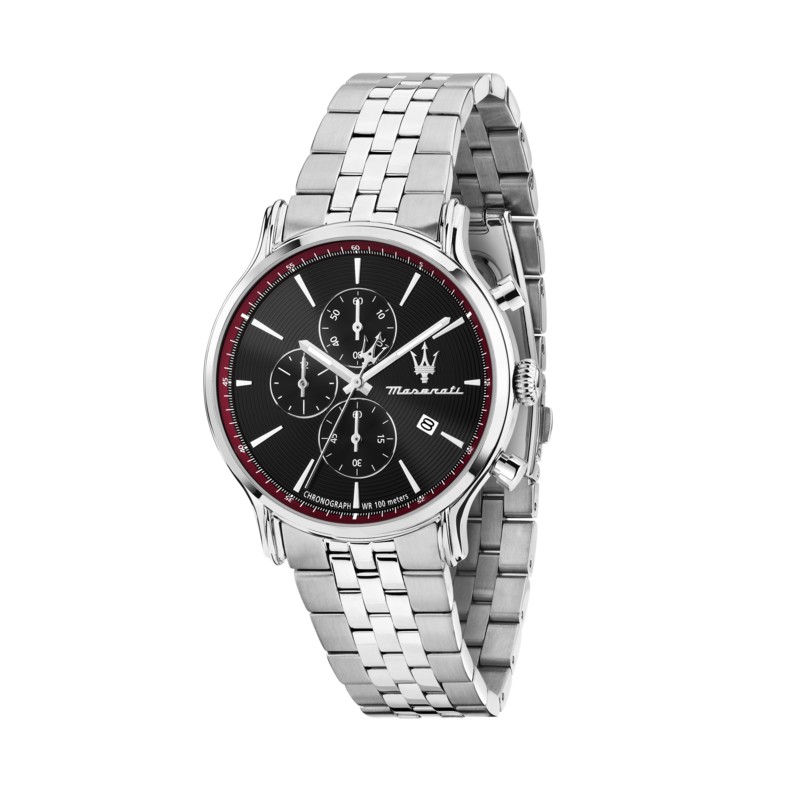 Maserati EPOCA SLIM 40MM CHR BLK DIA SS BR R8873618037 - Vista frontal
